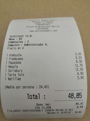  at Dorothy's Veggie Bistro in La Cueva