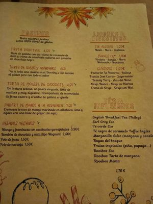 Desserts at Dorothy's Veggie Bistro in La Cueva