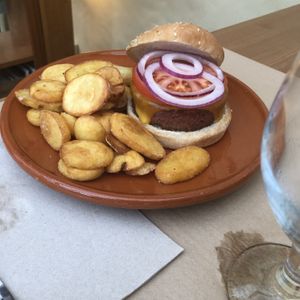 Beyond burger at Dorothy's Veggie Bistro in La Cueva