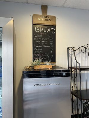 Bread menu at No Cow Bakery in Castle Rock