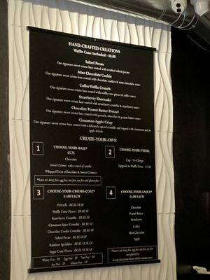 Menu at Whipped Urban Dessert Lab in New York City