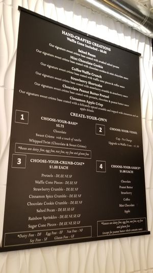 Menu at Whipped Urban Dessert Lab in New York City