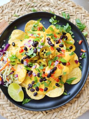 Fully loaded vegan nachos that don’t miss a thing 🌱 Crunchy, cheesy, and built for sharing… or not. at Local Beet in Yakima