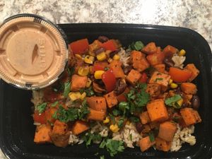 Burrito bowl with chipotle sauce is amazing!   at Local Beet in Yakima
