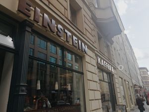 Front of the coffee bar! at Einstein Kaffee in Berlin