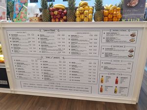 Menu at Smooth the Fruit in Gdansk