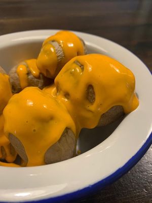 Papas arrugadas con mojo picón  at Lolín Cafe in Badalona