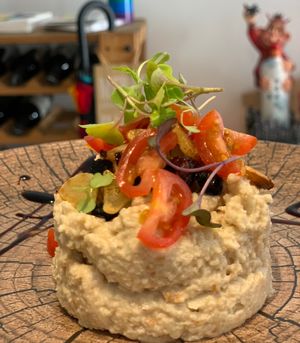 Mazamorra: untable de almendras at Lolín Cafe in Badalona