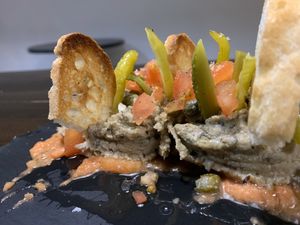 Mouse de berenjena at Lolín Cafe in Badalona