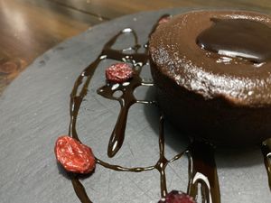 Coulan de chocolate at Lolín Cafe in Badalona