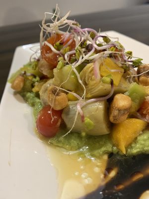 mango vegan ceviche at Lolín Cafe in Badalona
