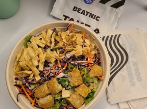Chicky salad , very tasty dressing at Beatnic - Fashion District in New York City