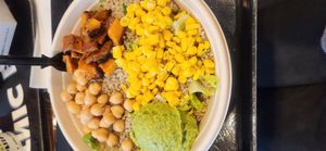 Build your own salad (sorry the pic is sideways) at Beatnic - Fashion District in New York City