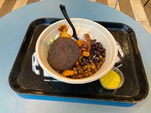 Custom vegan bowl (for those seeking somewhat healthier fare) at Beatnic - Fashion District in New York City