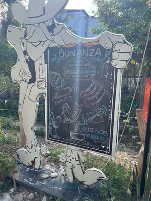 Sign at street   at Bonanza in Huatulco