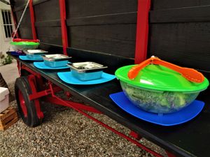 complimentary salad bar at Bonanza in Huatulco