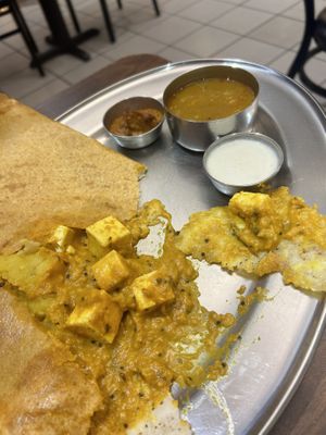 Insides of said dosa  at Dosa Paragon Pure Vegetarian in Victoria
