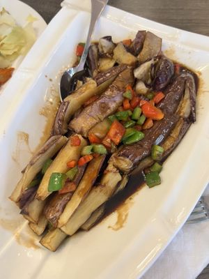The classic Chinese eggplant 😋  at Jisu Vegetarian in New York City
