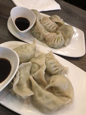 
A3 steam dumplings 
  at Jisu Vegetarian in New York City