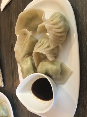 A3 vegan steam dumplings   at Jisu Vegetarian in New York City