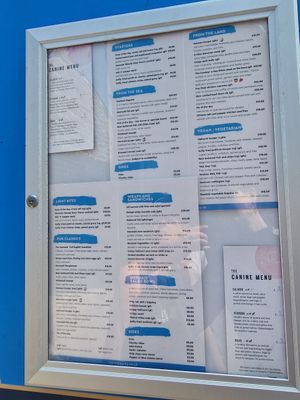 Evening menu at The Mermaid Inn in Isles Of Scilly