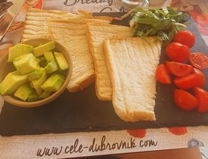 Breakfast: Avocado toast at Cele Gourmet & Lounge in Dubrovnik