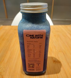 Niagara (Kale, celery, choi sum, banana, almond milk, spirulina) at TREEHOUSE - H Code in Hong Kong Island