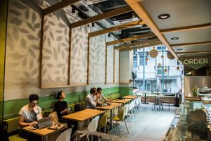 Leaf projection at TREEHOUSE - H Code in Hong Kong Island