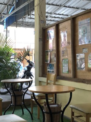 Seats  at CV Cafe in Kampot