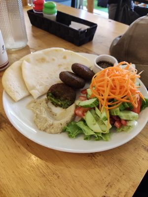 Falafel breakfast at CV Cafe in Kampot