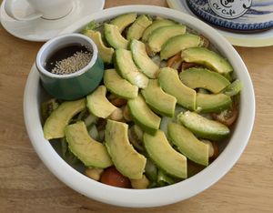 Avocado Salad at CV Cafe in Kampot