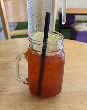 Iced Lime Tea at CV Cafe in Kampot