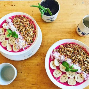 Special smoothie bowl at CV Cafe in Kampot