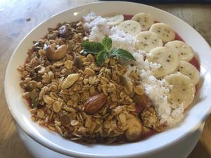 Smoothie bowl  at CV Cafe in Kampot