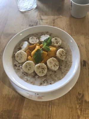 Tropical oatmeal  at CV Cafe in Kampot