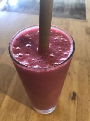 Pinky smoothie  at CV Cafe in Kampot