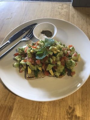 Avo toast at CV Cafe in Kampot