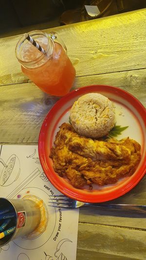 Kids Kai Jeaw (omelette and rice) at Zaap Thai Street Food in York