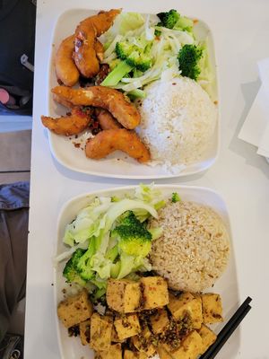 Cha Cha and Lemongrass Tofu at Loving Hut - North Park in San Diego