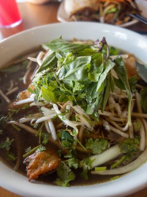Blissful Pho ( with all the added fixings )  at Loving Hut - North Park in San Diego