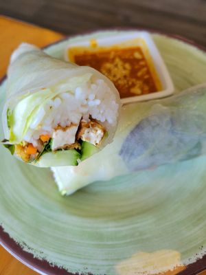 Fresh summer rolls- it was okay but I didn't care for the dipping sauce at Loving Hut - North Park in San Diego