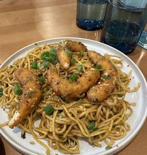 Cha cha garlic noodles  at Loving Hut - North Park in San Diego