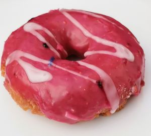 raspberry glaze. at Namaste Donuts in Germantown