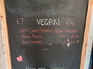 The vegan pizza at Cheese & Tomatin in Inverness