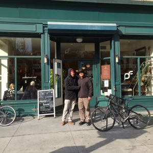 after the meal  at Peacefood Cafe - Uptown in New York City