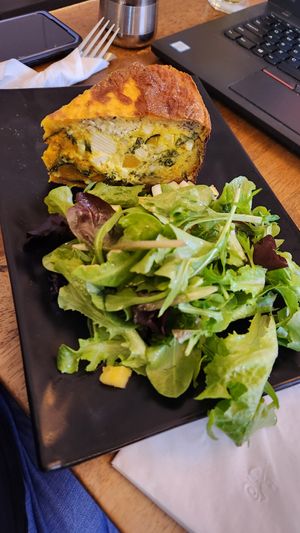 Pumpkin Quiche at Peacefood Cafe - Uptown in New York City