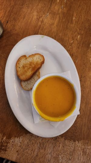 Pumpkin Soup at Peacefood Cafe - Uptown in New York City
