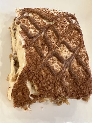 Tiramisu was great! Too big portion though...  at Peacefood Cafe - Uptown in New York City