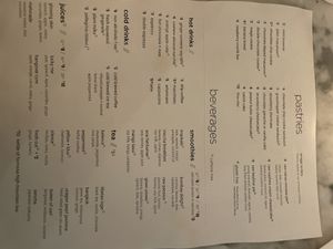 Menu  at Peacefood Cafe - Uptown in New York City
