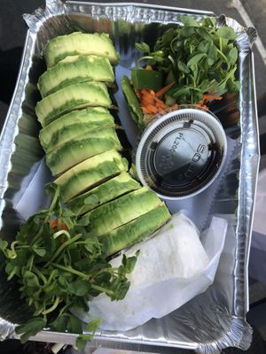 Raw sushi roll  at Peacefood Cafe - Uptown in New York City